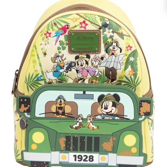 Loungefly Handbags - Loungefly Disney Mickey And Friends Jungle Mini Backpack Glow In The Dark Bag